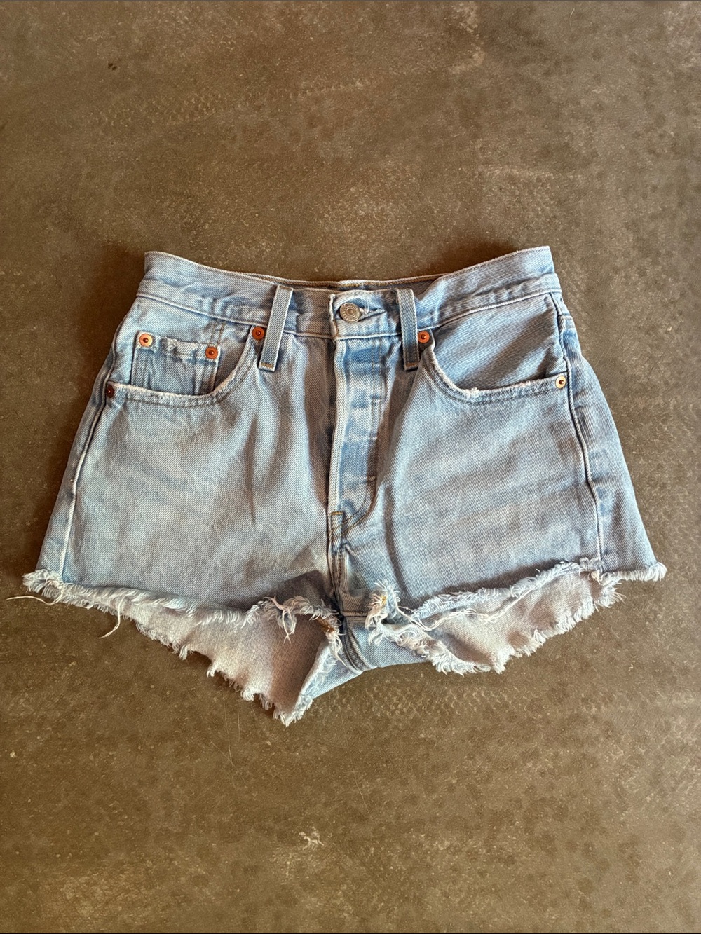 Levi's 501 cut off denim shorts